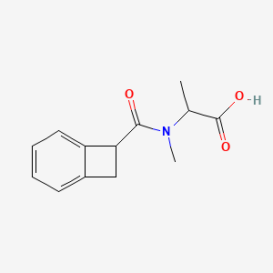 molecular formula C13H15NO3 B7579623 2-[Bicyclo[4.2.0]octa-1,3,5-triene-7-carbonyl(methyl)amino]propanoic acid 