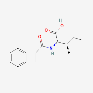 molecular formula C15H19NO3 B7579642 (2S,3S)-2-(bicyclo[4.2.0]octa-1,3,5-triene-7-carbonylamino)-3-methylpentanoic acid 