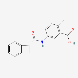 molecular formula C17H15NO3 B7579660 5-(Bicyclo[4.2.0]octa-1,3,5-triene-7-carbonylamino)-2-methylbenzoic acid 