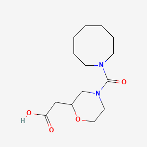 molecular formula C14H24N2O4 B7579743 2-[4-(Azocane-1-carbonyl)morpholin-2-yl]acetic acid 