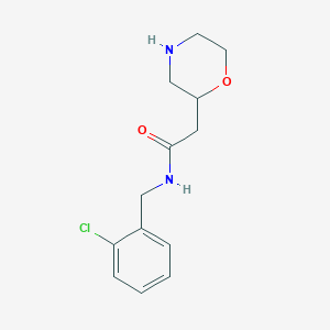 molecular formula C13H17ClN2O2 B7579751 N-[(2-chlorophenyl)methyl]-2-morpholin-2-ylacetamide 