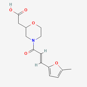 2-[4-[(E)-3-(5-methylfuran-2-yl)prop-2-enoyl]morpholin-2-yl]acetic acid
