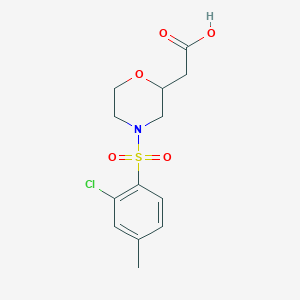 2-[4-(2-Chloro-4-methylphenyl)sulfonylmorpholin-2-yl]acetic acid