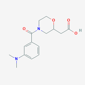 molecular formula C15H20N2O4 B7579804 2-[4-[3-(Dimethylamino)benzoyl]morpholin-2-yl]acetic acid 