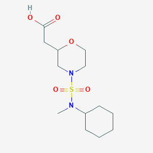 2-[4-[Cyclohexyl(methyl)sulfamoyl]morpholin-2-yl]acetic acid