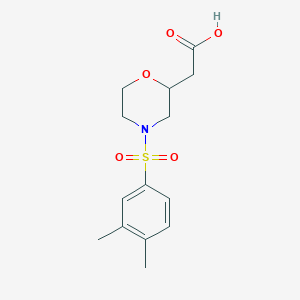 2-[4-(3,4-Dimethylphenyl)sulfonylmorpholin-2-yl]acetic acid
