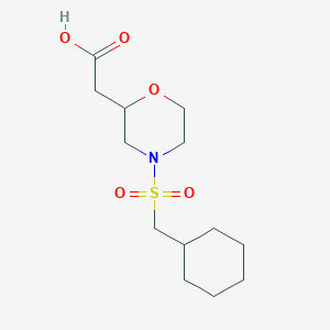 molecular formula C13H23NO5S B7579861 2-[4-(Cyclohexylmethylsulfonyl)morpholin-2-yl]acetic acid 