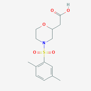 2-[4-(2,5-Dimethylphenyl)sulfonylmorpholin-2-yl]acetic acid
