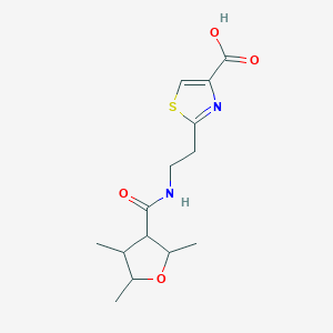 molecular formula C14H20N2O4S B7579985 2-[2-[(2,4,5-Trimethyloxolane-3-carbonyl)amino]ethyl]-1,3-thiazole-4-carboxylic acid 