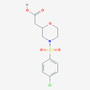 2-[4-(4-Chlorophenyl)sulfonylmorpholin-2-yl]acetic acid