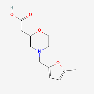 2-[4-[(5-Methylfuran-2-yl)methyl]morpholin-2-yl]acetic acid