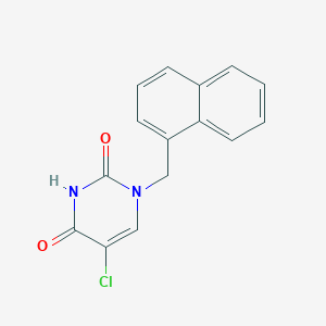 molecular formula C15H11ClN2O2 B7580127 5-Chloro-1-(naphthalen-1-ylmethyl)pyrimidine-2,4-dione 