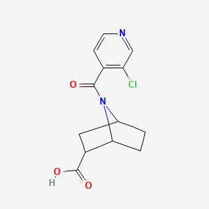 molecular formula C13H13ClN2O3 B7580141 7-(3-Chloropyridine-4-carbonyl)-7-azabicyclo[2.2.1]heptane-2-carboxylic acid 