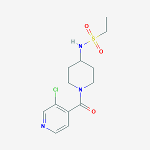 molecular formula C13H18ClN3O3S B7580180 N-[1-(3-chloropyridine-4-carbonyl)piperidin-4-yl]ethanesulfonamide 