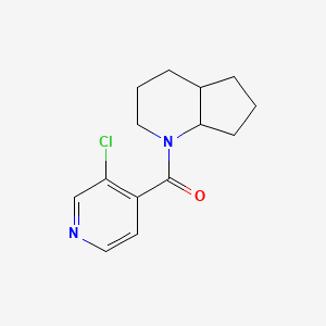molecular formula C14H17ClN2O B7580208 2,3,4,4a,5,6,7,7a-Octahydrocyclopenta[b]pyridin-1-yl-(3-chloropyridin-4-yl)methanone 
