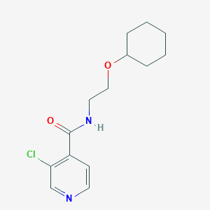 molecular formula C14H19ClN2O2 B7580211 3-chloro-N-(2-cyclohexyloxyethyl)pyridine-4-carboxamide 