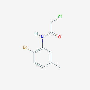 molecular formula C9H9BrClNO B7580213 N-(2-bromo-5-methylphenyl)-2-chloroacetamide 