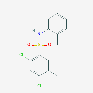 molecular formula C14H13Cl2NO2S B7580214 2,4-dichloro-5-methyl-N-(2-methylphenyl)benzenesulfonamide 