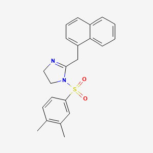 1-(3,4-Dimethylphenyl)sulfonyl-2-(naphthalen-1-ylmethyl)-4,5-dihydroimidazole