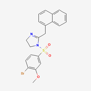 molecular formula C21H19BrN2O3S B7580242 1-(4-bromo-3-methoxybenzenesulfonyl)-2-[(naphthalen-1-yl)methyl]-4,5-dihydro-1H-imidazole 