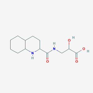 molecular formula C13H22N2O4 B7580266 3-(1,2,3,4,4a,5,6,7,8,8a-Decahydroquinoline-2-carbonylamino)-2-hydroxypropanoic acid 