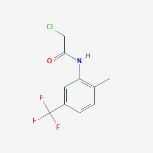 molecular formula C10H9ClF3NO B7580271 2-Chloro-N-(2-methyl-5-(trifluoromethyl)phenyl)acetamide 