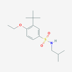 molecular formula C16H27NO3S B7580282 3-tert-butyl-4-ethoxy-N-(2-methylpropyl)benzene-1-sulfonamide 