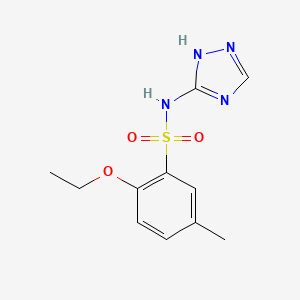 molecular formula C11H14N4O3S B7580300 2-ethoxy-5-methyl-N-(1H-1,2,4-triazol-5-yl)benzenesulfonamide 