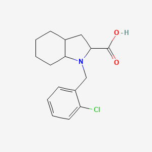 molecular formula C16H20ClNO2 B7580301 1-[(2-Chlorophenyl)methyl]-2,3,3a,4,5,6,7,7a-octahydroindole-2-carboxylic acid 