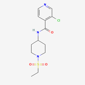 molecular formula C13H18ClN3O3S B7580328 3-chloro-N-(1-ethylsulfonylpiperidin-4-yl)pyridine-4-carboxamide 