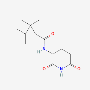 molecular formula C13H20N2O3 B7580334 N-(2,6-dioxopiperidin-3-yl)-2,2,3,3-tetramethylcyclopropane-1-carboxamide 
