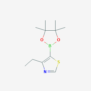 molecular formula C11H18BNO2S B7580351 4-Ethyl-5-(tetramethyl-1,3,2-dioxaborolan-2-yl)-1,3-thiazole 