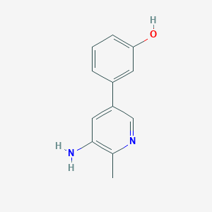 molecular formula C12H12N2O B7580358 3-(5-Amino-6-methylpyridin-3-yl)phenol 