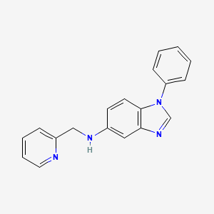 molecular formula C19H16N4 B7580378 1-phenyl-N-(pyridin-2-ylmethyl)-1H-benzimidazol-5-amine 
