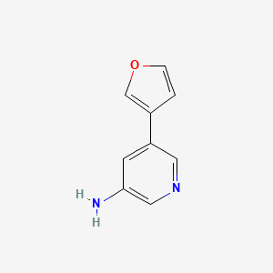 molecular formula C9H8N2O B7580382 5-(Furan-3-yl)pyridin-3-amine 