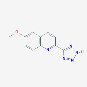 molecular formula C11H9N5O B7580433 2-(1H-Tetrazole-5-yl)-6-methoxyquinoline 