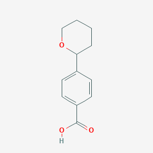 molecular formula C12H14O3 B7580445 4-(Oxan-2-yl)benzoic acid 