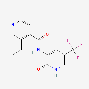 molecular formula C14H12F3N3O2 B7580462 3-ethyl-N-[2-oxo-5-(trifluoromethyl)-1H-pyridin-3-yl]pyridine-4-carboxamide 