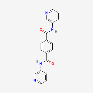 molecular formula C18H14N4O2 B7580467 1-N,4-N-dipyridin-3-ylbenzene-1,4-dicarboxamide 