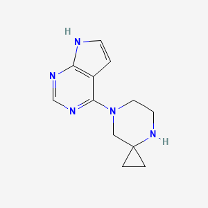 molecular formula C12H15N5 B7580474 4-(4,7-Diaza-spiro[2.5]oct-7-yl)-7H-pyrrolo[2,3-d]pyrimidine 