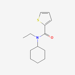 molecular formula C13H19NOS B7580482 N-cyclohexyl-N-ethylthiophene-2-carboxamide 