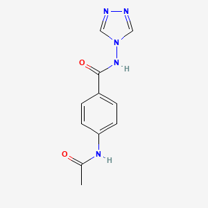 molecular formula C11H11N5O2 B7580491 4-(acetylamino)-N-(4H-1,2,4-triazol-4-yl)benzamide 