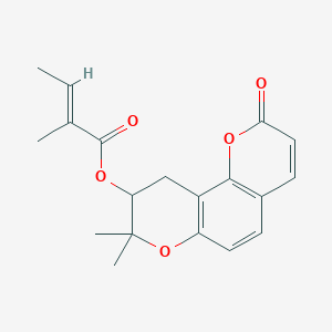 B075805 (8,8-dimethyl-2-oxo-9,10-dihydropyrano[2,3-h]chromen-9-yl) (E)-2-methylbut-2-enoate CAS No. 1165-60-2