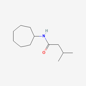 molecular formula C12H23NO B7580512 N-cycloheptyl-3-methylbutanamide 