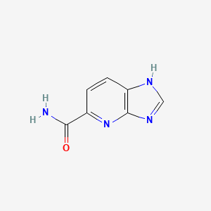 molecular formula C7H6N4O B7580549 1H-imidazo[4,5-b]pyridine-5-carboxamide 