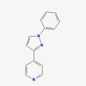 molecular formula C14H11N3 B7580570 4-(1-Phenyl-1H-pyrazole-3-yl)pyridine 