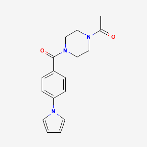 molecular formula C17H19N3O2 B7580600 1-(4-{[4-(1H-pyrrol-1-yl)phenyl]carbonyl}piperazin-1-yl)ethanone 