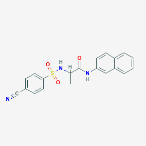 2-[(4-cyanophenyl)sulfonylamino]-N-naphthalen-2-ylpropanamide