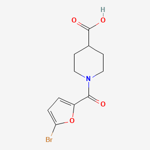 molecular formula C11H12BrNO4 B7580618 1-(5-Bromofuran-2-carbonyl)piperidine-4-carboxylic acid 