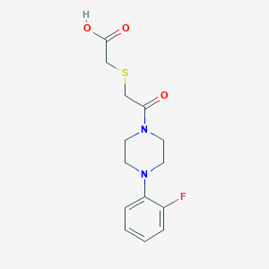 2-[2-[4-(2-Fluorophenyl)piperazin-1-yl]-2-oxoethyl]sulfanylacetic acid